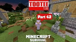 Minecraft Survival 42 Tootee Tube -  Landscaping in my Village