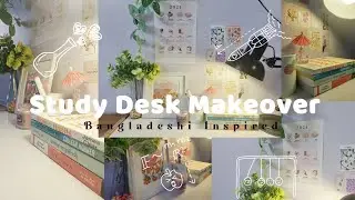Asthetic study desk makeover 🌷| minimalist setup 🎀 || study vlog | Bangladesh 🇧🇩