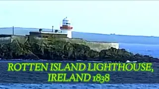 1838 ROTTEN ISLAND LIGHTHOUSE, IRELAND / KILLYBEGS HARBOUR, DONEGAL BAY / AUTOMATED LIGHTHOUSE 1959