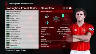 NOTTINGHAM FOREST CLASSIC Full Facepack PES 2021-SPFL2023