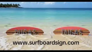 Address Number Sign Surfboard Coastal Beach House Gift Idea 23&rdquo;x7&rdquo; 
