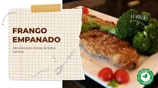 Frango empanado com farinha de amêndoas