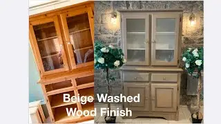 HOW TO DO A BEIGE WASHED WOOD FINISH