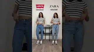 🔥Jeans Brand Battle | LEVI'S vs Zara | Cheap vs Expensive! #shorts #youtubeshorts #levi #zara #jeans