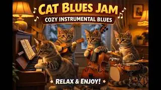 Cat Blues Jam 🐾 | Cozy Instrumental Blues Animation