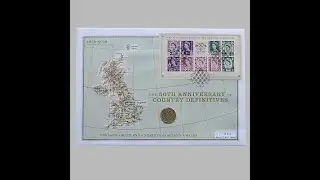 2008 The 50th Anniversary of Country Definitives &pound;1 Pound Coin Cover - UK First Day Cover Mercury