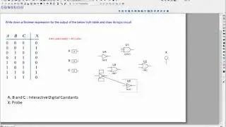 Draw a logic circuit from truth table using MultiSim [9 minutes]