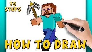 How To Draw Steve from Minecraft | Step By Step Drawing Tutorial