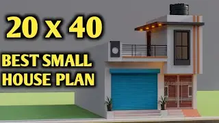 आगे दुकान पीछे दो कमरे का मकान,800 SQFT Shop With 2 Bedroom House Design