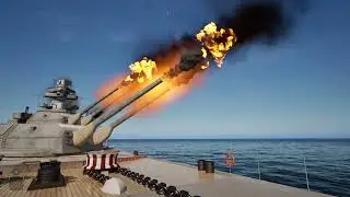 Bismarck fires her guns in Ship Explorer