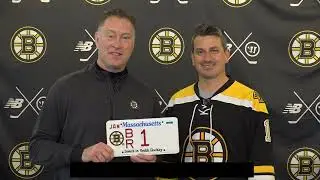 Bob Sweeney and Andrew Raycroft -- Boston Bruins License Plates
