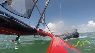 Whisper Foiling Catamaran --  Solo -- Back to Basics -- March 2019