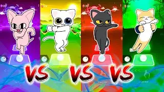 Cartoon Cats Believer🆚Dance Monkey🆚Enemy🆚Sea Shanty Cat Cover🎶Tiles Hop