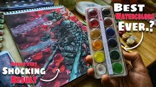 BEST CHEAP WATERCOLOR for Beginners | Camlin 12 Shades Cake Watercolors Review