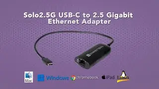 Sonnet Solo2.5G USB-C to 2.5 Gigabit Ethernet Adapter