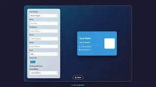Visiting Card Generator Using HTML CSS & JavaScript | Download as PNG | QR Code