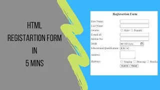 HTML Registration form in 5 mins