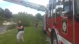 fire truck loading loading the ducks