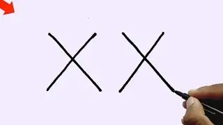 How to Draw Beautiful Drawing with Letter X /Fish Drawing | Fish Drawing Easy Step by step /Fish art
