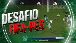 Desafio PES #9 - Cruzamento de Cristaldo e gol de voleio de Dudu