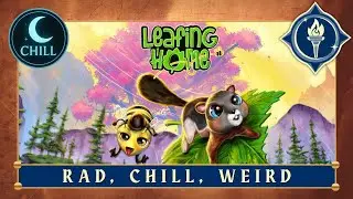 Rad, Chill, Weird: A Squirrel Riding a Leaf
