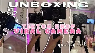 Unboxing the TikTok Shop VIRAL CAMERA ♡ quality test, accessories, etc