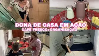 FIZ CAFÉ DA MANHÃ NO CAPRICHO+PRIMEIRA ORGANIZAÇÃO DO ANO||ROTINA DO DIA DIA