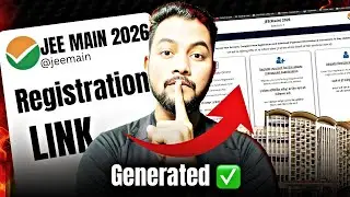 NTA Urgent‼️|JEE Main 2026 Registration LINK Generated✅|Jee Main 2026 Registration Anytime Soon✅