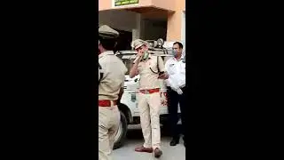 Indian police men singing song of corona and giving messege to people.