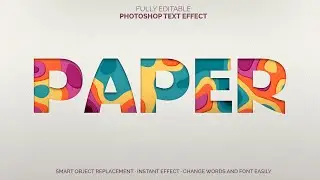 Logo in Cut-Paper-Text-Effect in 2 mint.