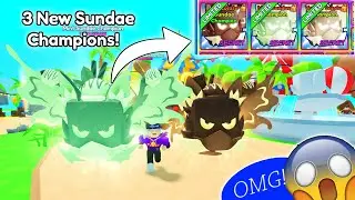 I Hatched 3 New Sundae Champions + Showcasing All Comp Pets In Bubble Gum Simulator INFINITY!