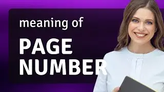Page number | what is PAGE NUMBER definition