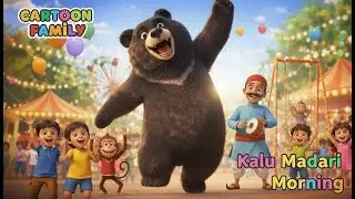 Kalu Madari  aya 🥁 | Happy Morning Kids Song | Ballu Bear | Cartoon Family