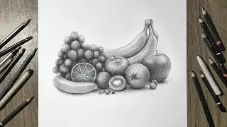 Cara menggambar sketsa buah-buahan dengan menggunakan Pensil
