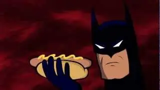 BATMAN DROPS A HOTDOG