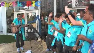 Brazil 2012 Olympic Football Team Singing