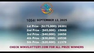 VI Lottery Drawing Results for #1054 Happy Labor Day Ticket - 9/12/2025
