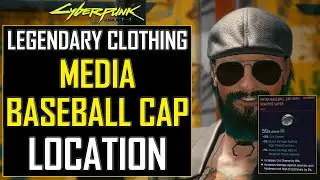 Расположение легендарной одежды Cyberpunk 2077: чёрная кожаная бейсболка (броня для головы)