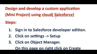 SPPU BE E&TC TE Comp Cloud Computing Задание: Разработка пользовательского приложения Salesforce ...