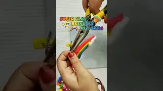 Super Clay Rainbow Key-Ring Craft Idea 🌈✨ #diy #clay #art #craft #shorts #youtubeshorts #shortvideo
