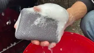 Lucullan 3 Color Microfiber Bug Sponge For Car Washing Ultra Soft Mesh