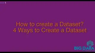 How to create a Dataset in Spark : 4 ways to create a spark dataset