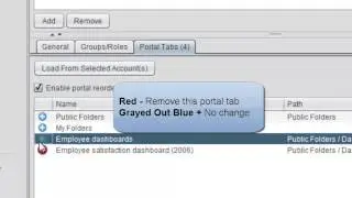 Cognos Portal Tabs