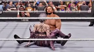 WWE 2K25 CREATION CC Кенни Омега против Кейтлин, смешанный гендерный матч (ИИ против ИИ, PS5)