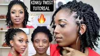 How To Kinky Twists Crochet Braids Tutorial On Short Natural Hair