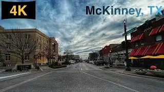 Downtown McKinney, TX Driving Tour in Winter 2024.