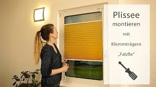 sensuna Plissee P1615 mit Falzfix Klemmtr&auml;gern befestigen