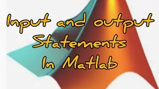 input and output statements in matlab