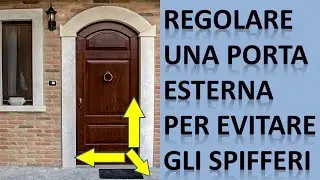 Regolare la posizione XYZ della porta/portoncino PVC esterno  ed evitare spifferi dalle guarnizioni