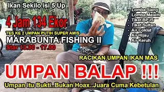 RACIKAN UMPAN TERCEPAT !!!! UMPAN BALAP SUPER AMIS TERSADIS !!!!! TES MANCING 4 JAM 134 EKOR
